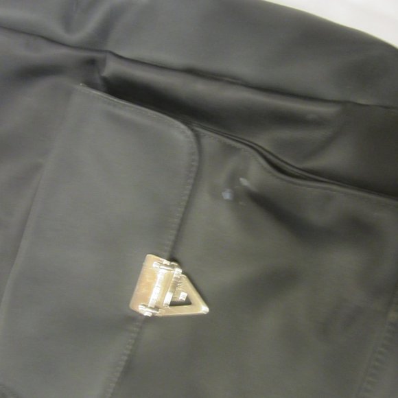 GUESS BLACK BAG W/SILVER ACCENTS, RAYON BODY - Picture 4 of 8